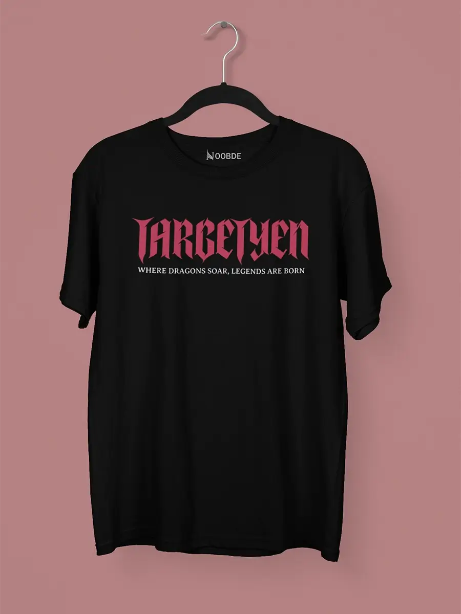 TARGETYEN Black Oversized T-shirt for Men